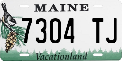 ME license plate 7304TJ