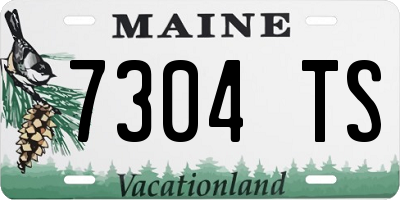 ME license plate 7304TS