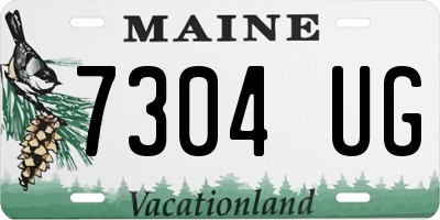 ME license plate 7304UG