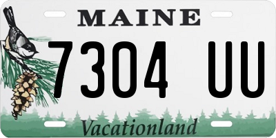 ME license plate 7304UU