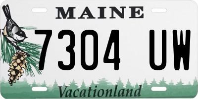 ME license plate 7304UW