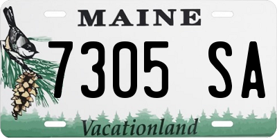 ME license plate 7305SA