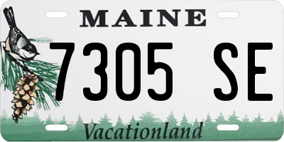 ME license plate 7305SE