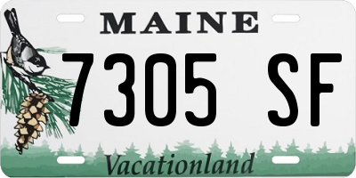 ME license plate 7305SF