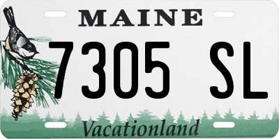 ME license plate 7305SL