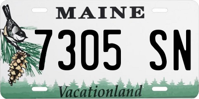 ME license plate 7305SN