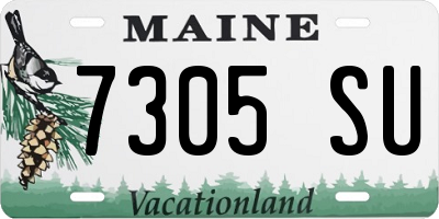 ME license plate 7305SU