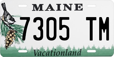 ME license plate 7305TM