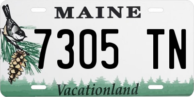 ME license plate 7305TN