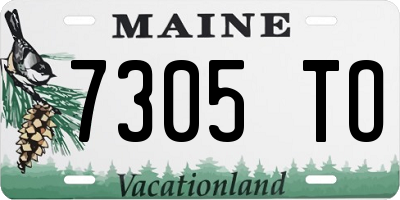 ME license plate 7305TO