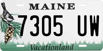 ME license plate 7305UW