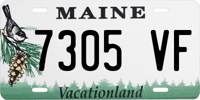 ME license plate 7305VF