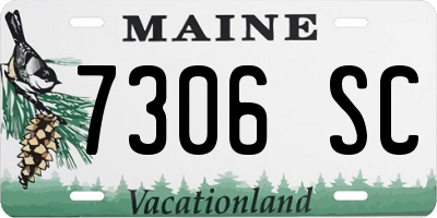 ME license plate 7306SC