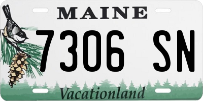 ME license plate 7306SN