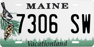 ME license plate 7306SW