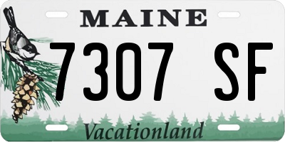 ME license plate 7307SF