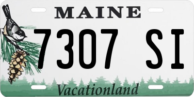 ME license plate 7307SI