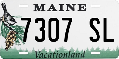ME license plate 7307SL