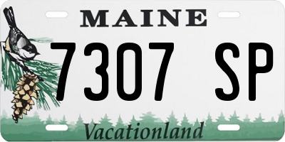 ME license plate 7307SP