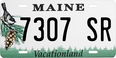 ME license plate 7307SR