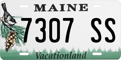 ME license plate 7307SS