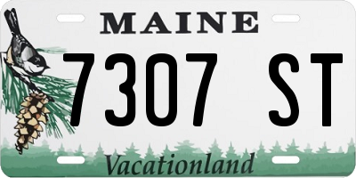 ME license plate 7307ST