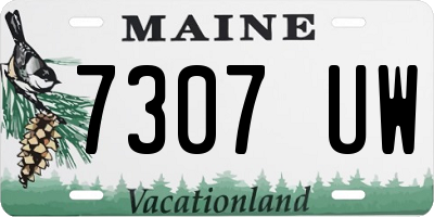 ME license plate 7307UW