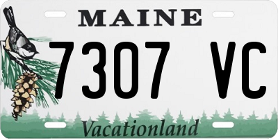 ME license plate 7307VC