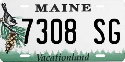 ME license plate 7308SG