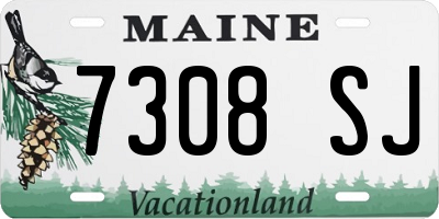 ME license plate 7308SJ