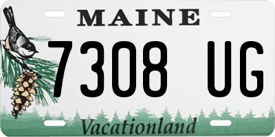 ME license plate 7308UG