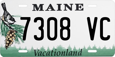 ME license plate 7308VC