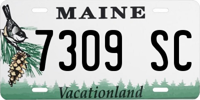 ME license plate 7309SC