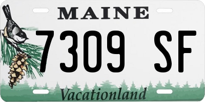ME license plate 7309SF