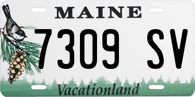 ME license plate 7309SV