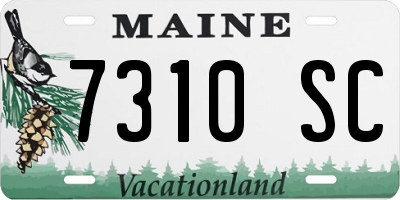 ME license plate 7310SC