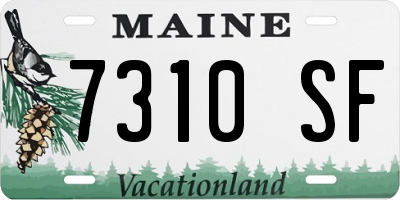 ME license plate 7310SF