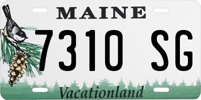 ME license plate 7310SG
