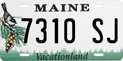 ME license plate 7310SJ