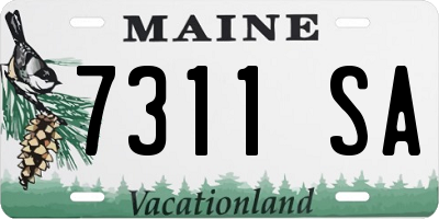 ME license plate 7311SA