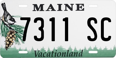ME license plate 7311SC