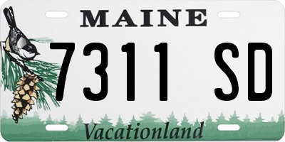 ME license plate 7311SD