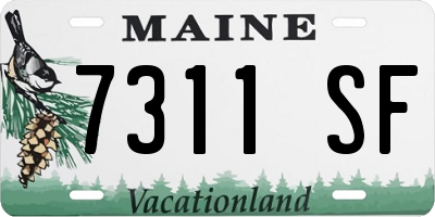 ME license plate 7311SF