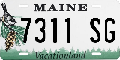ME license plate 7311SG