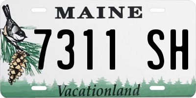 ME license plate 7311SH