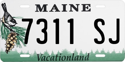 ME license plate 7311SJ