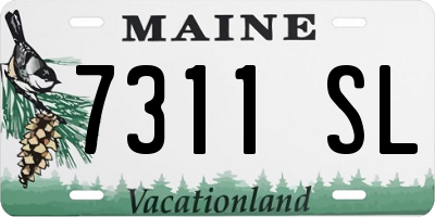 ME license plate 7311SL