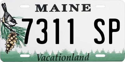ME license plate 7311SP
