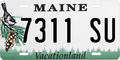 ME license plate 7311SU