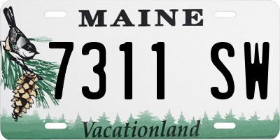 ME license plate 7311SW